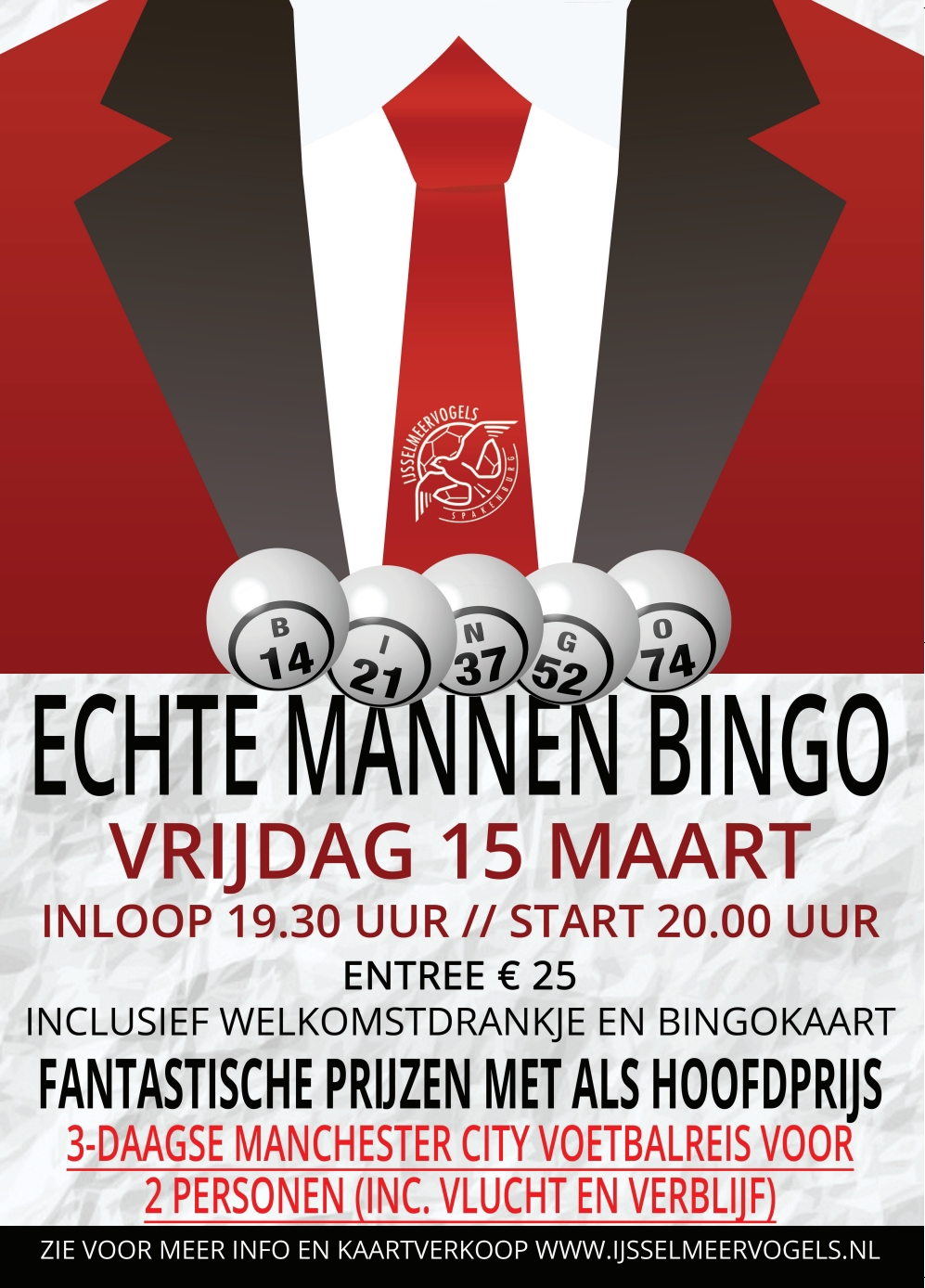 Echte mannen bingo staand