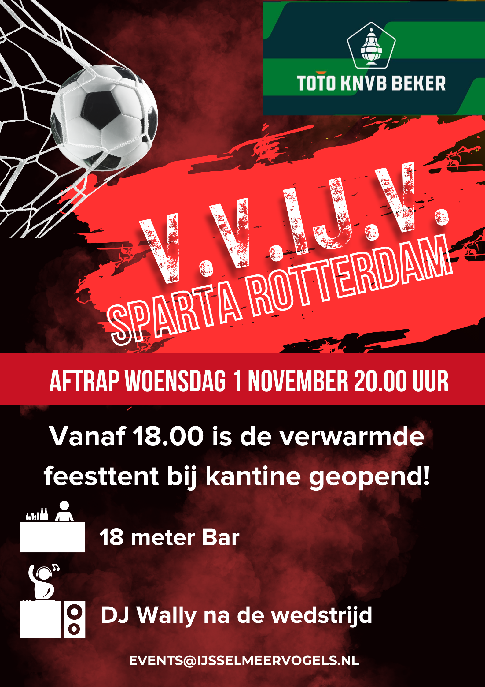 IJsselmeervogels Sparta Rotterdam poster tent 1