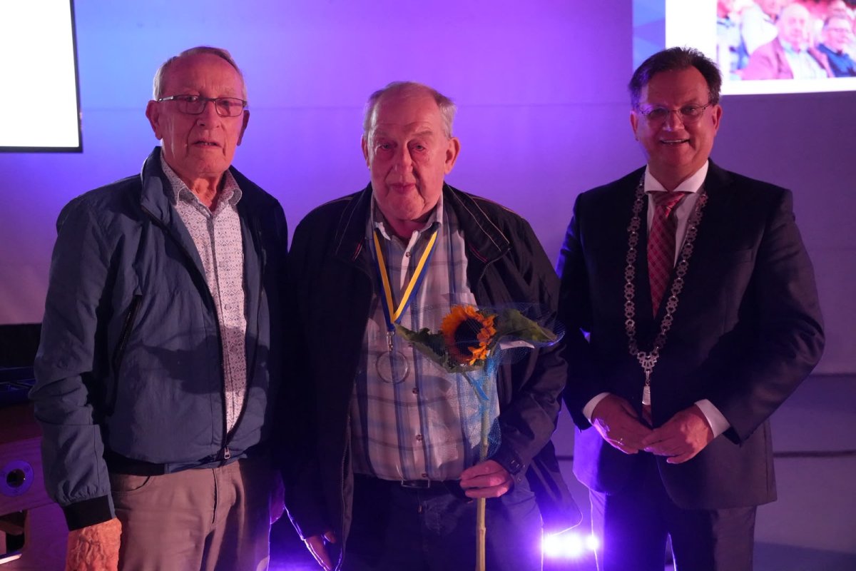 Lammert met burgermeester Geurts