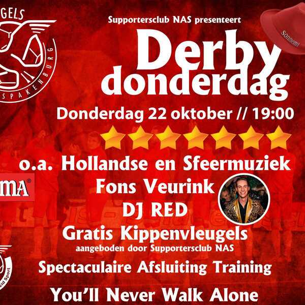 Derby Donderdag met Fons Veurink in het Clubhuis!