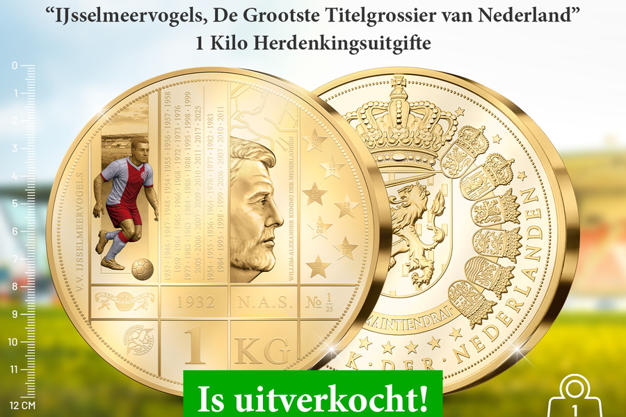 De IJsselmeervogels 1 Kilo Herdenkingsuitgifte uitverkocht!