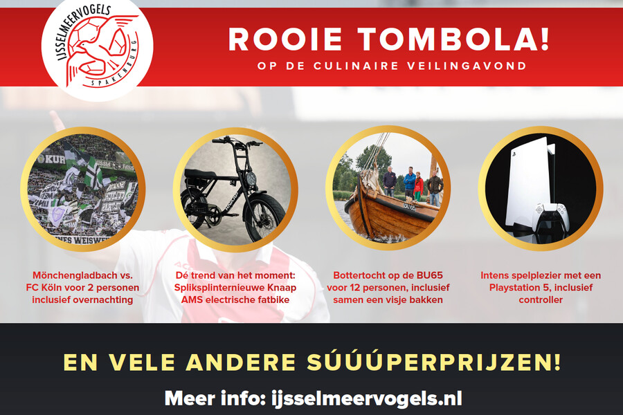 Ticketverkoop Rooie Tombola morgen van start