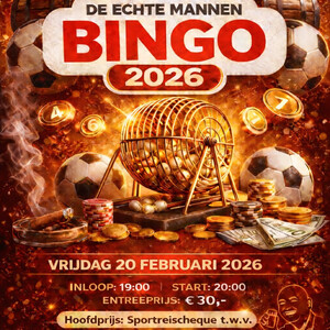 Save the date: Echte Mannen Bingo 2026