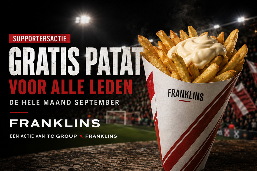 Gratis patat bij Franklins voor onze leden!