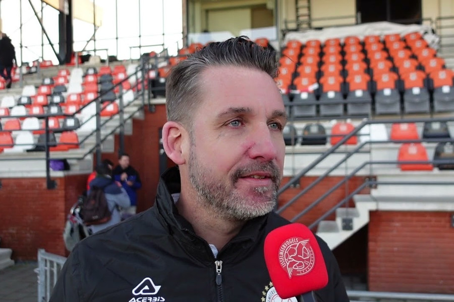 Gert Jan Karsten na de verloren wedstrijd tegen Katwijk