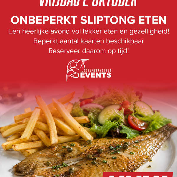 Onbeperkt Sliptongavond op vrijdag 2 oktober