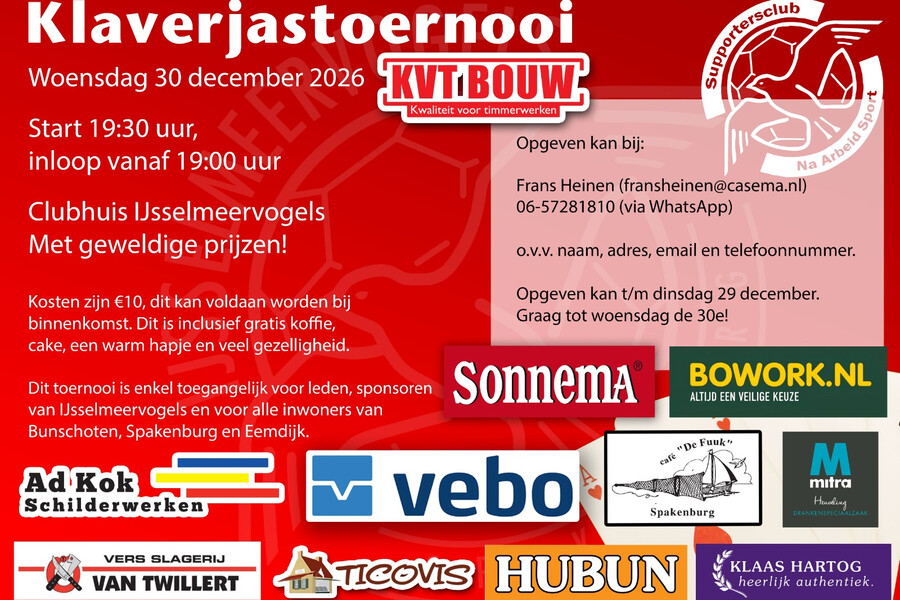 Klaverjastoernooi 2026