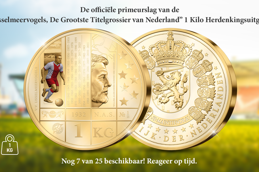 Overweldigende interesse in 1 KILO Herdenkingsuitgifte – nog slechts 7 exemplaren beschikbaar