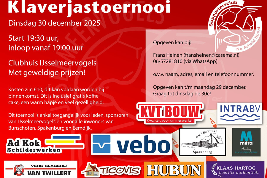 Klaverjastoernooi 2025