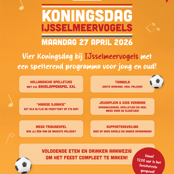 Koningsdag vier je bij IJsselmeervogels