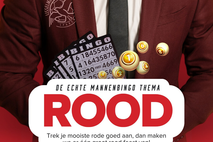 Thema Echte Mannen Bingo: Rood!