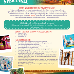Jeugd met TC Group gratis naar het Utrechtse Zomerspektakel!