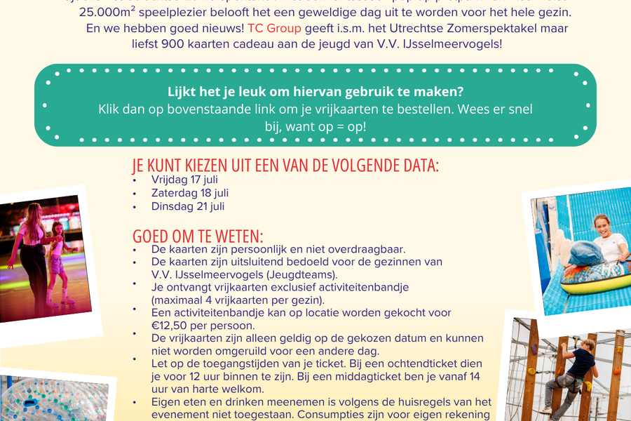 Jeugd met TC Group gratis naar het Utrechtse Zomerspektakel!